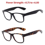 Retro Square Plastic / Clear Lens Reading Glasses Various Strength Colors RE09. Fixed Price $23.99.