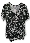 Lularoe Leopard Cheetah Medium Morgan Top Animal Print Black & White New. Fixed Price $44.99.