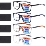 Bloexclu 4 Pack Progressive Medium, Black & Blue Grey Transparent. Fixed Price $33.90.