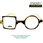 Miasto "studio" Square Round Oval Reading GLASSES+3.25 Tortoise Orange (smaller). Fixed Price $28.99.