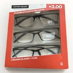 Design Optics Dax Classic Full Rim Rectangular Reading Glasses 3-PACK +3.00. Fixed Price $16.99.