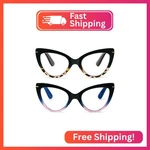 Mmoww Cat Eye Reading Glasses For Women - 2 Pairs Fashion Cute Blue Light Blocki. Fixed Price $14.20.