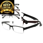 Foster Grant Men's Pete Rectangular Reading Glasses, 52 Mm, Black And Brown. Fixed Price $23.74.