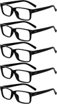 Vintage Reading Glasses For Men - 5 Pack Spring Hinges Classic Readers Black. Fixed Price $24.99.