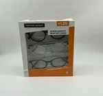 Foster Grant Reading Glasses +1.25 Strength 3-PACK Full Rim Plastic. Fixed Price $14.39.