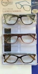 Design Optics By Foster Grant Full Frame Ladies Fashion Reading Glasses 3PK+2.50. Fixed Price $28.98.
