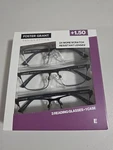 Design Optics By Foster Grant Metal Square Reading Glasses, 3-PACK +1.5. Fixed Price $15.99.