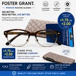 Reading Glasses Cleo Tortoise Women's Foster Grant Readers +1.75 +2.00. Fixed Price $9.89.