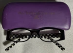Mackenzie Childs Courtly Check Black Readers +1.00 Reading Glasses With Case. Fixed Price $50.00.