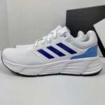 Mens Adidas Galaxy 6 Cushion Running Shoes White Blue IE8141 Sizes 8-10. Fixed Price $39.97.