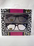 Nicole Miller Ny Readers Black & Leopard Set Of Reading Glass +2.50 Blue Light. Fixed Price $30.00.