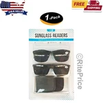 Classic Men's Readers Invisible Bifocal Reading Sunglass +1.25 & Eyewear Cases. Fixed Price $14.58.