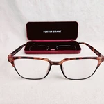 Foster Grant Tortoise Shell Rectangular Reading Glasses +1.50 W/ Case 52-18-138. Fixed Price $9.95.