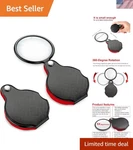 Compact 5X Magnifying Lenses With Durable Leather Case - Essential For Reading. Fixed Price $10.44.