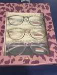 Judith Ripka Legacy Designer Reading Glasses 3 Pair Blue, Blush, Purple +1.50. Fixed Price $28.99.