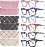 Sigvan 6 Pack Reading Glasses 3.0 Blue Light Blocking Women Square Readers. Fixed Price $14.99.