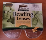 Optx 20/20 Hydrotac Reading Lenses 1.25 Power Made The Usa. Fixed Price $11.00.