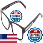 Foster Grant Mens Brandon Rectangular Reading Glasses Shiny Black/transparent. Fixed Price $33.56.