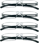 2/4 Pairs Reading Glasses, Blue Light Blocking Computer For Men. Fixed Price $27.99.