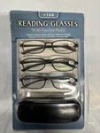 Titanium Alloy Blend 3PK Reading Glasses Scratch Resistant Semi Frame +1.50 Nib. Fixed Price $15.03.