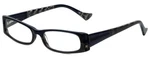 Calabria 851 Designer Reading Glasses +5.00 Black Olive Green Women's Trendy Fas. Fixed Price $19.95.