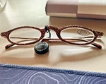 Jc Jimmy Crystal Brown / Gold Swarovski Reading Glasses 1.0 Pristine New. Fixed Price $52.50.