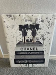 Stupell Industries Glam Fashion Book Stack Grey Bow Pump Heels Ink Wall Plaque,. Fixed Price $10.00.